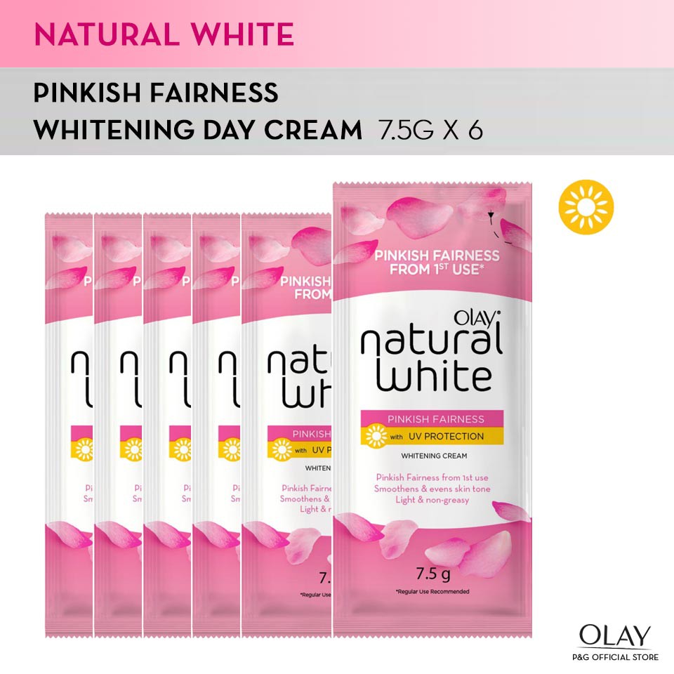 olay natural white day cream sachet
