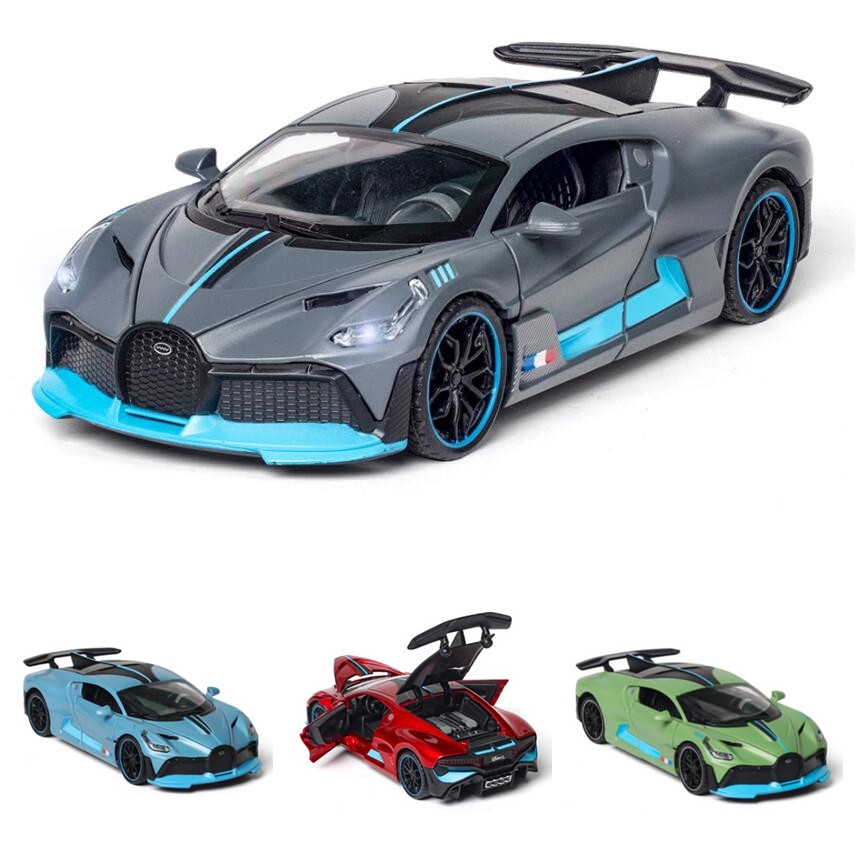 1:32 BUGATTI DIVO Alloy Car Model Sound and Light Pull Back Collection