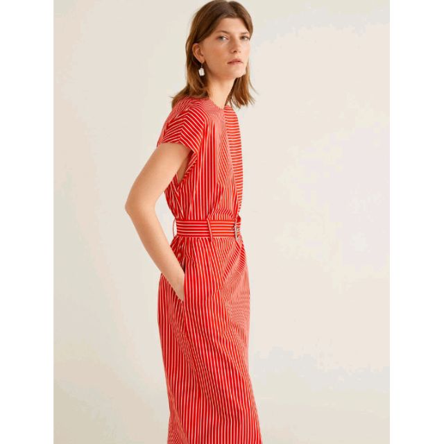 mango red midi dress