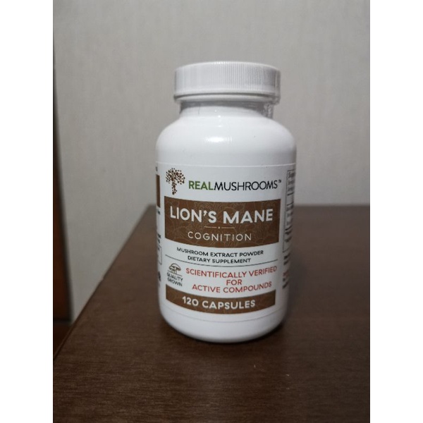 Real Mushrooms Organic Lion's Mane Extract 500mg/Capsule for Cognitive ...