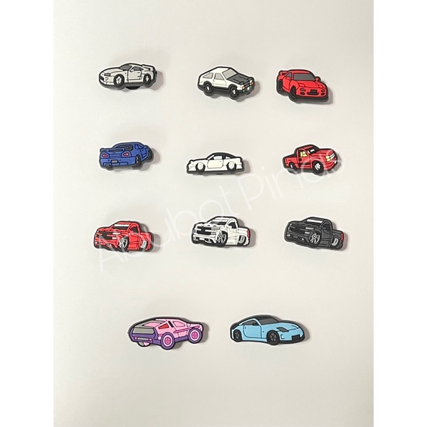 Cars design Jibbitz charms for crocs / high quality jibbitz Shopee