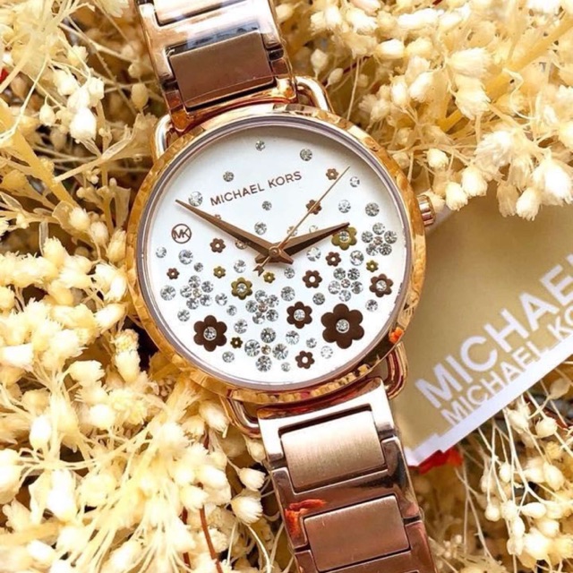 michael kors portia floral watch