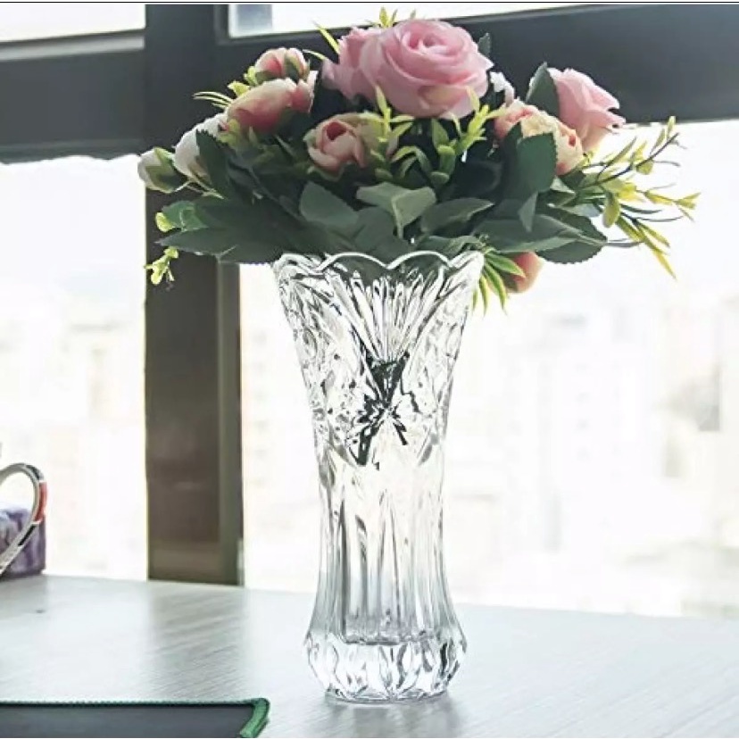 UNIONE Small Glass Vase Crystal Vase Decorative Vase Flower Vase