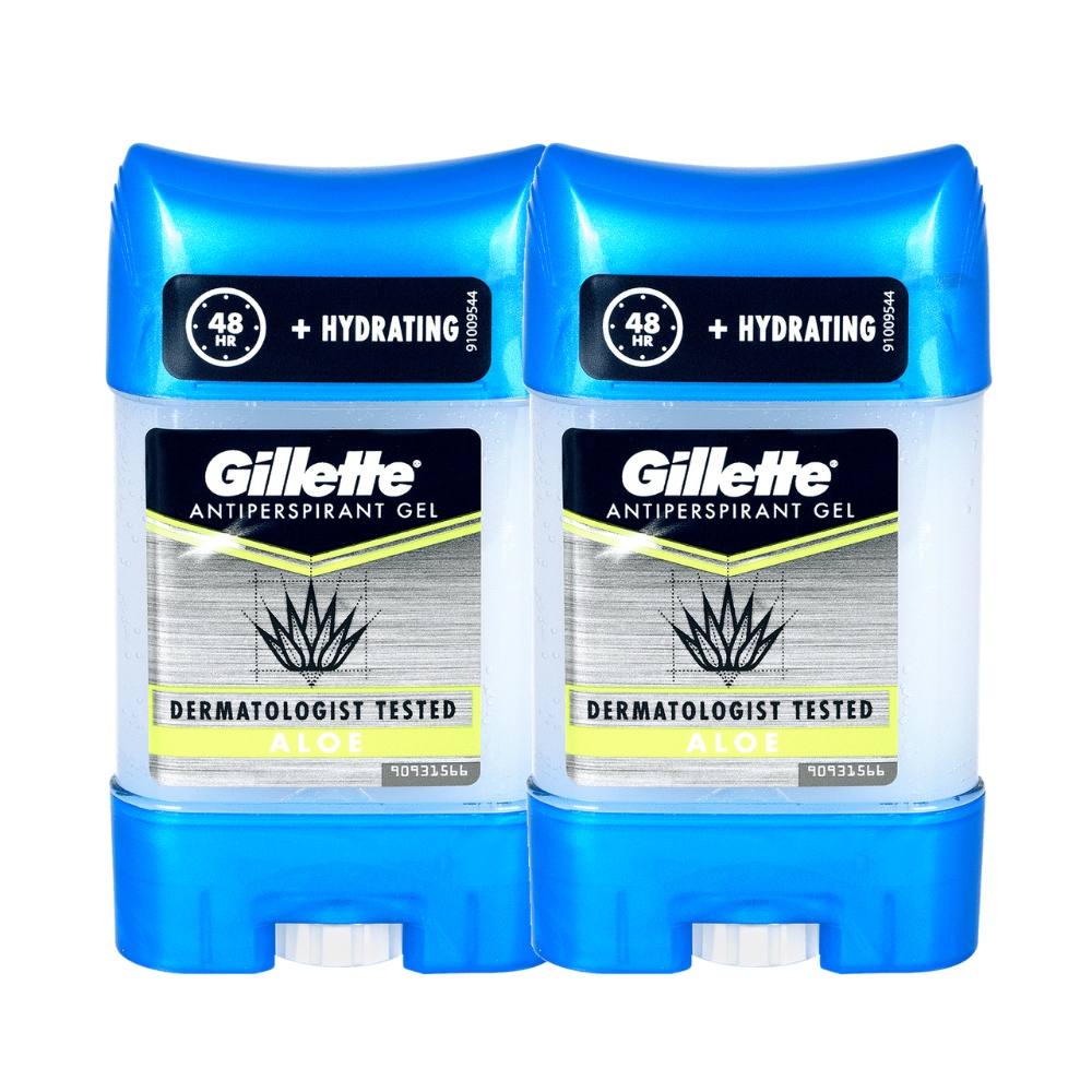 (Bundle of 2) Gillette ALOE Antiperspirant Clear Gel Deodorant 70ml