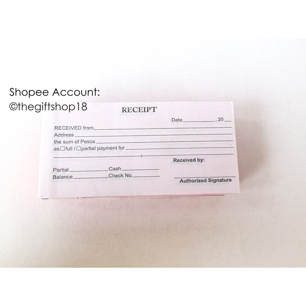 temporary receipt small shopee philippines