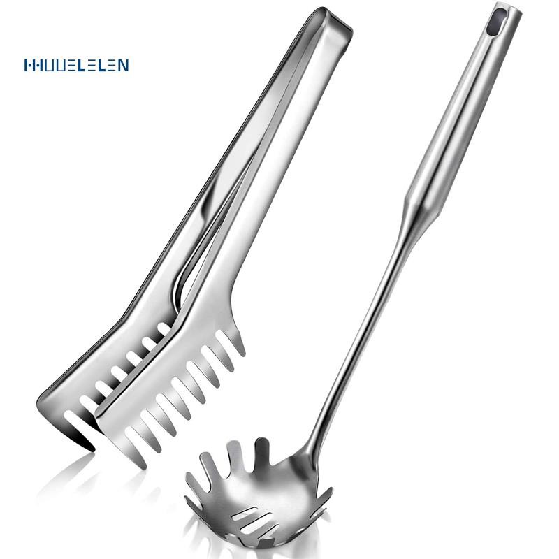 2 Pieces Stainless Steel Spaghetti Server Set, Stainless Steel