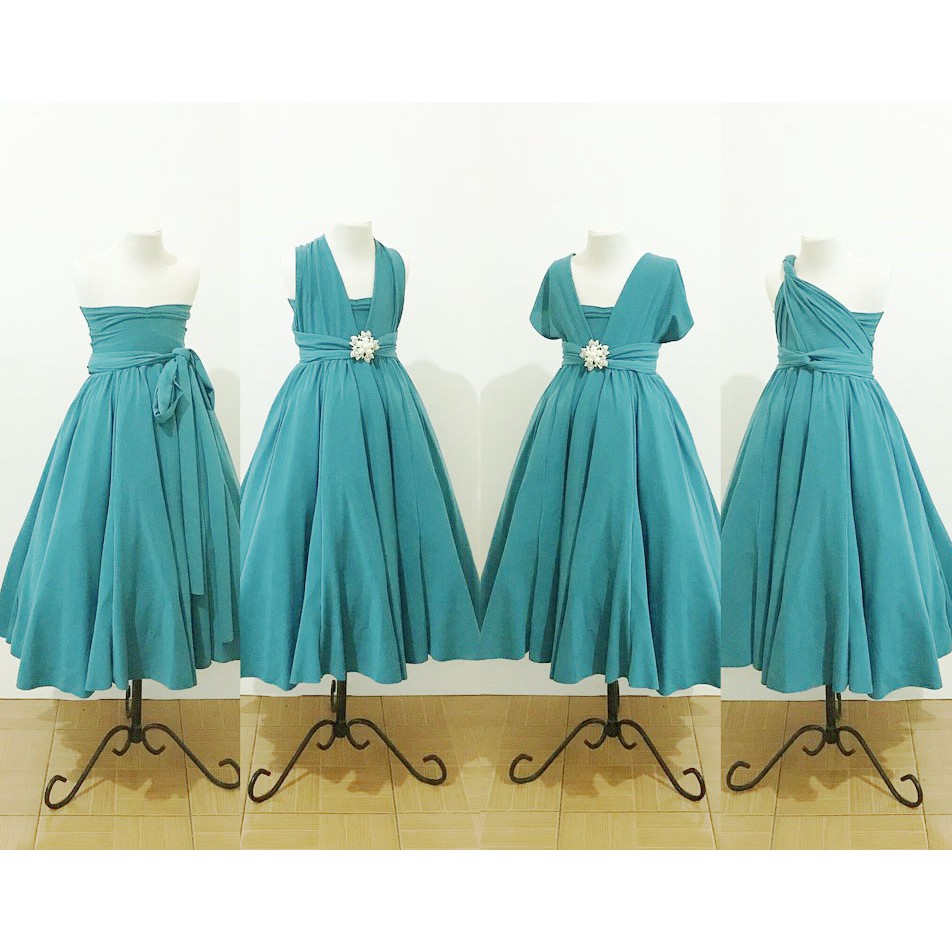 infinity dress teal green