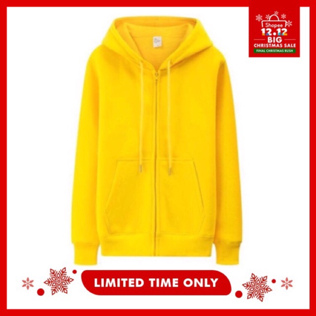 yellow zip up sweater