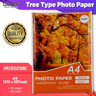 QUAFF 180gsm Glossy Photo Paper A4 Size (20sheets/pack)