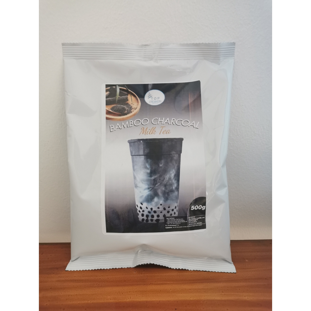 Bamboo Charcoal Milk Tea Powder 500g - TOP CREAMERY | Shopee Philippines