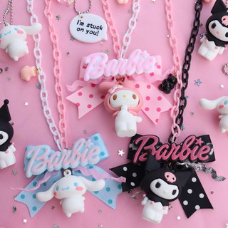 Homemade hand-made Kuromi laurel dog necklace Kuromi girl ti | Shopee ...