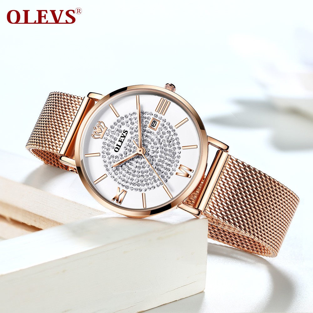 womens gold watch with diamonds