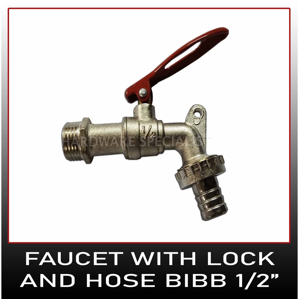 Faucet With Lock And Hose Bibb 1/2" Shopee Philippines