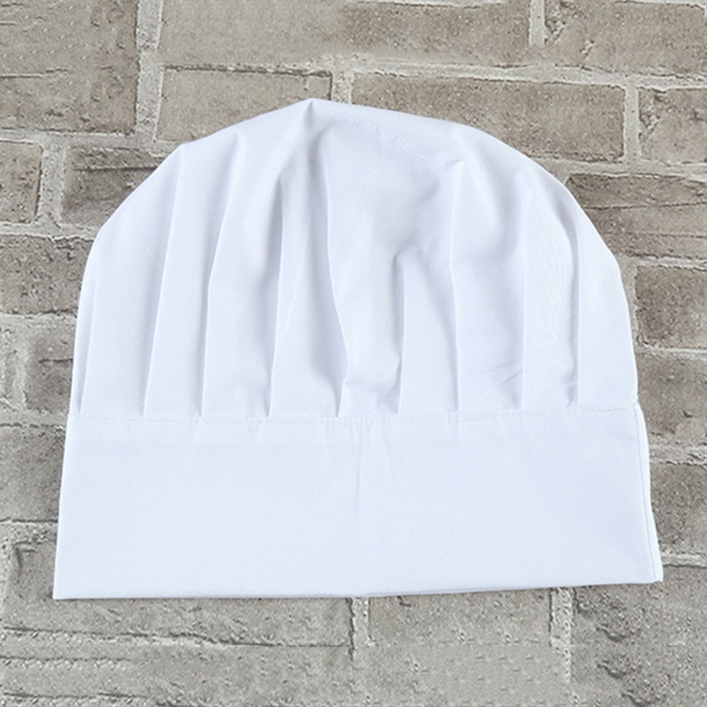 Adult Elastic White Chef Hat Baker BBQ Kitchen Cooking Hat Costume Cap New 
