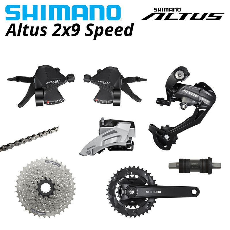 shimano altus 2x9 crankset