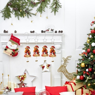 20pcs / Lot Christmas Tree Garland Hooks Hanging Ornament Metal Star Decoration Home Christmas Decoration Hook #7