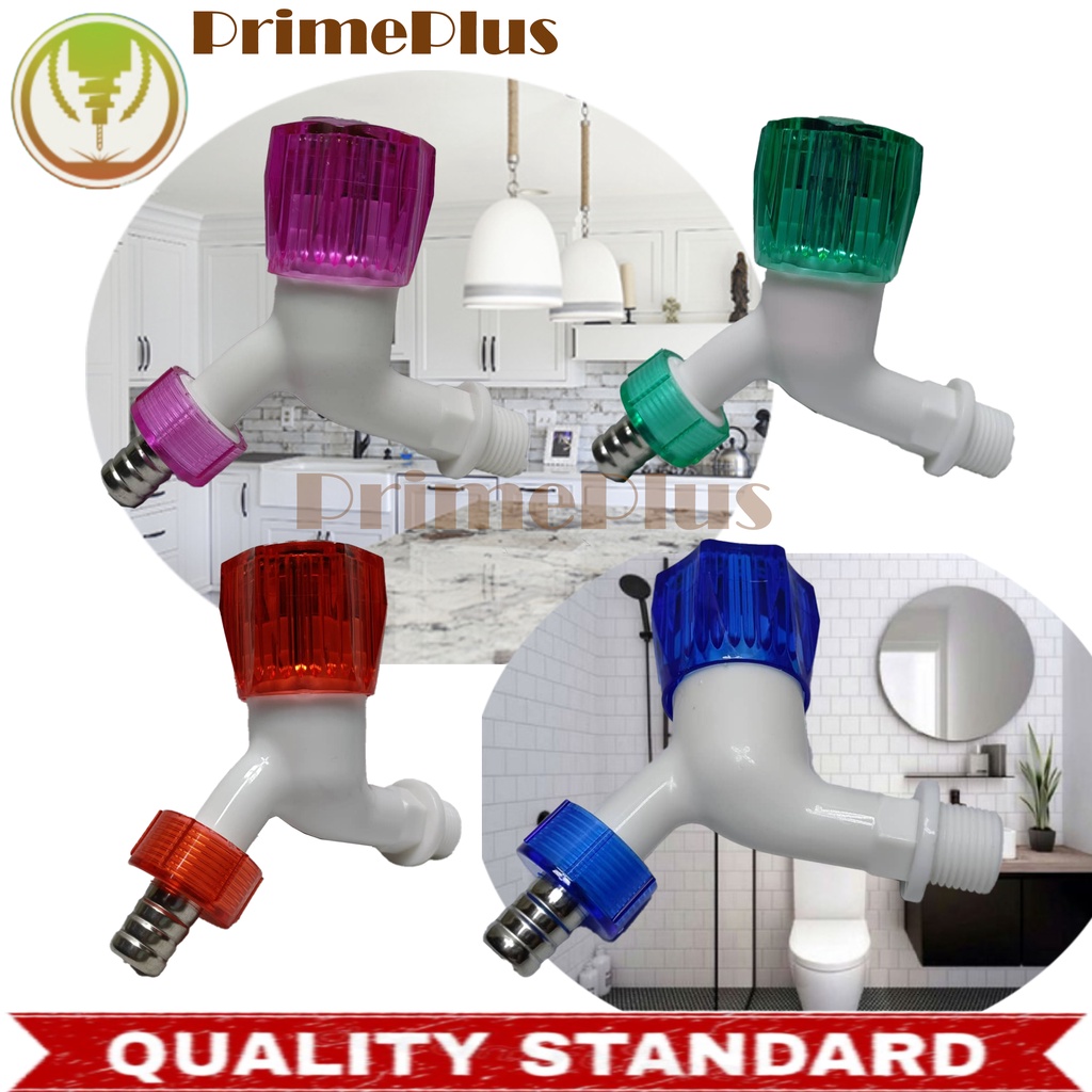 Plastic Water Faucet Assorted Color with Hose Connector PVC Plastic Tap ...