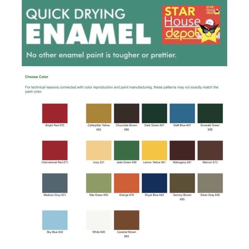 Boysen Paint Latex Color 1/4 Liter (choose Color Upon Checkout