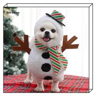 【Pet Home】Big dog new dog Christmas pet supplies clothing cat clothing quirky autumn winter standing snowman transformation outfit