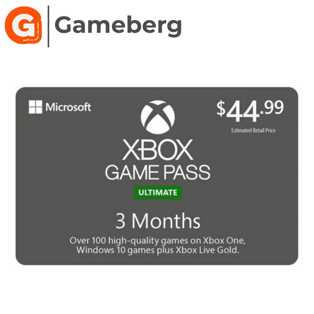 xbox game pass price 3 months