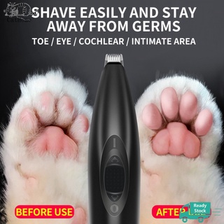 Pet Dog Cat Foot Clipper Double Head Cat Dog Claws Ear Eyes Hair Trimmer  Electric Shaver Rechargeable