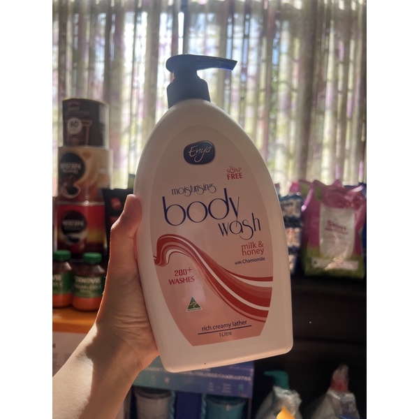 Enya Milk & Honey Moisturizing Body Was Soap Free Body Wash Shopee