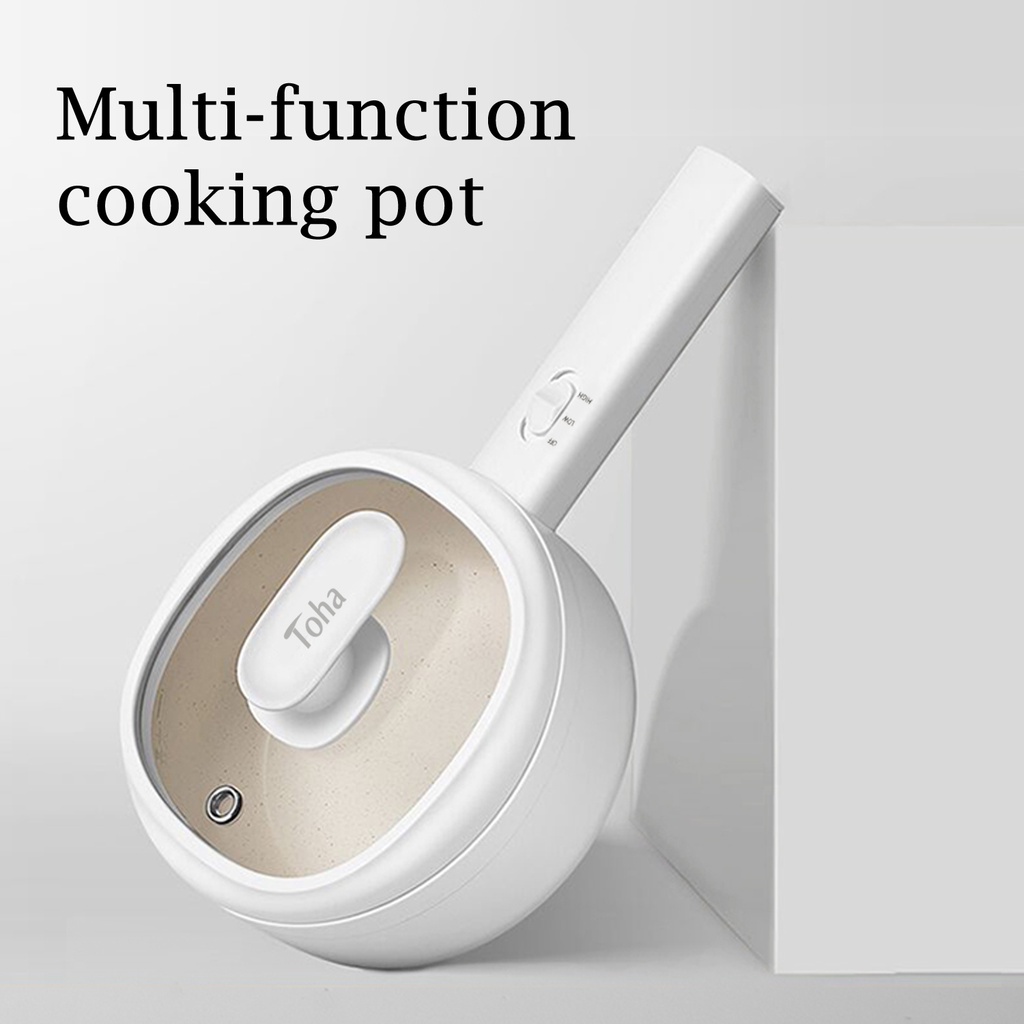 Electric Cooker Hot Pot Toha Multi-purpose Electric Pot Home Non-stick Round Skillet 1.5L kitchen #7