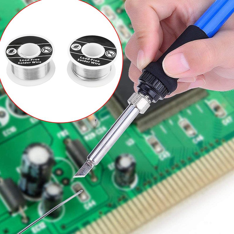 2Pcs/Set 1.0mm Tin Lead Rosin Core Solder Wire for Stained Glass Electronics Gauge Wire Jewelry Electric Toys and els