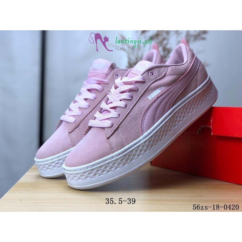 puma smash platform pink