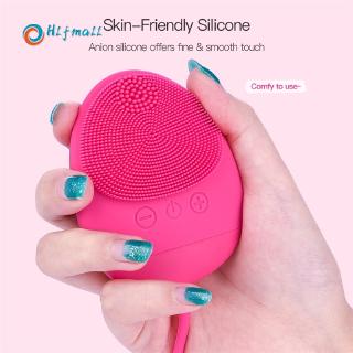 Mini Electric Face Cleaning Brush Pore Cleanser Silicone Facial Massager Brush Waterproof Sonic Skin Scrubber #7