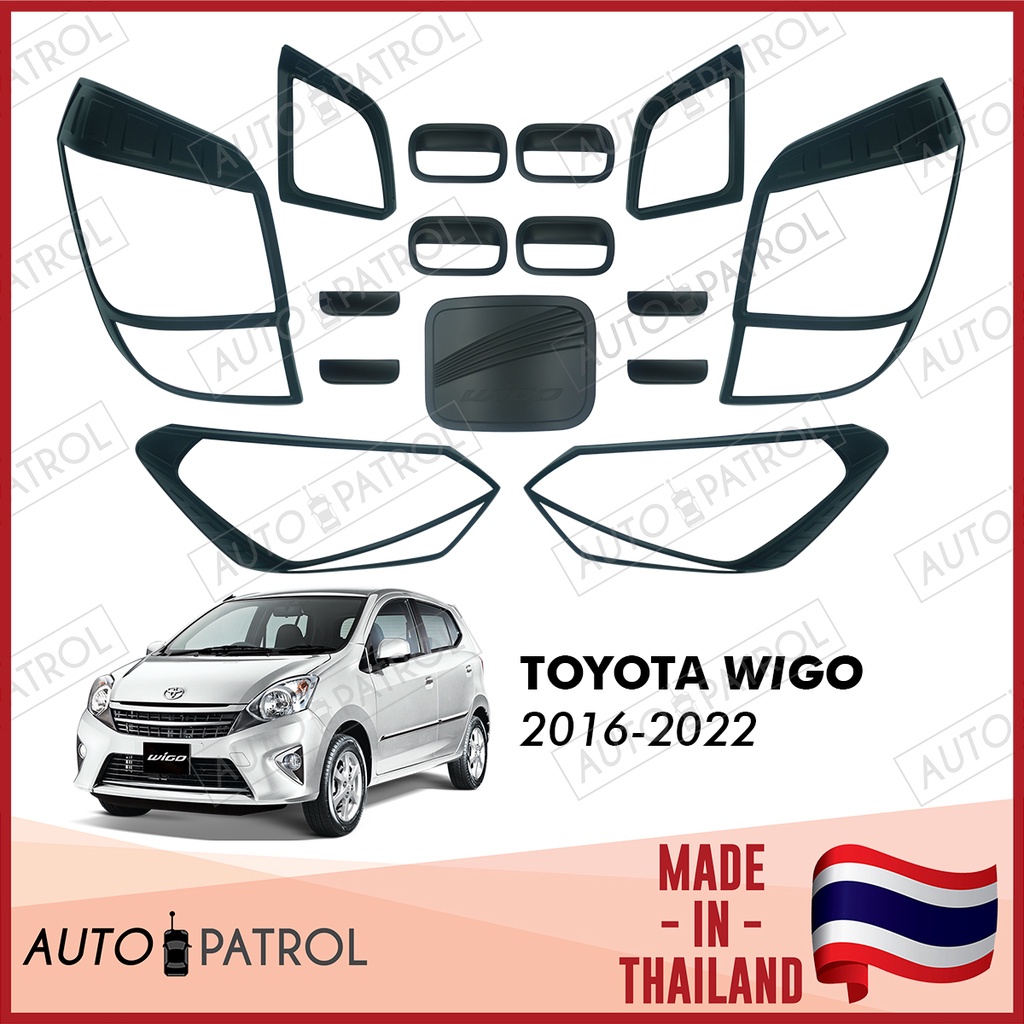 Toyota Wigo 20162022 Combo Set Garnish Matte Black Shopee Philippines