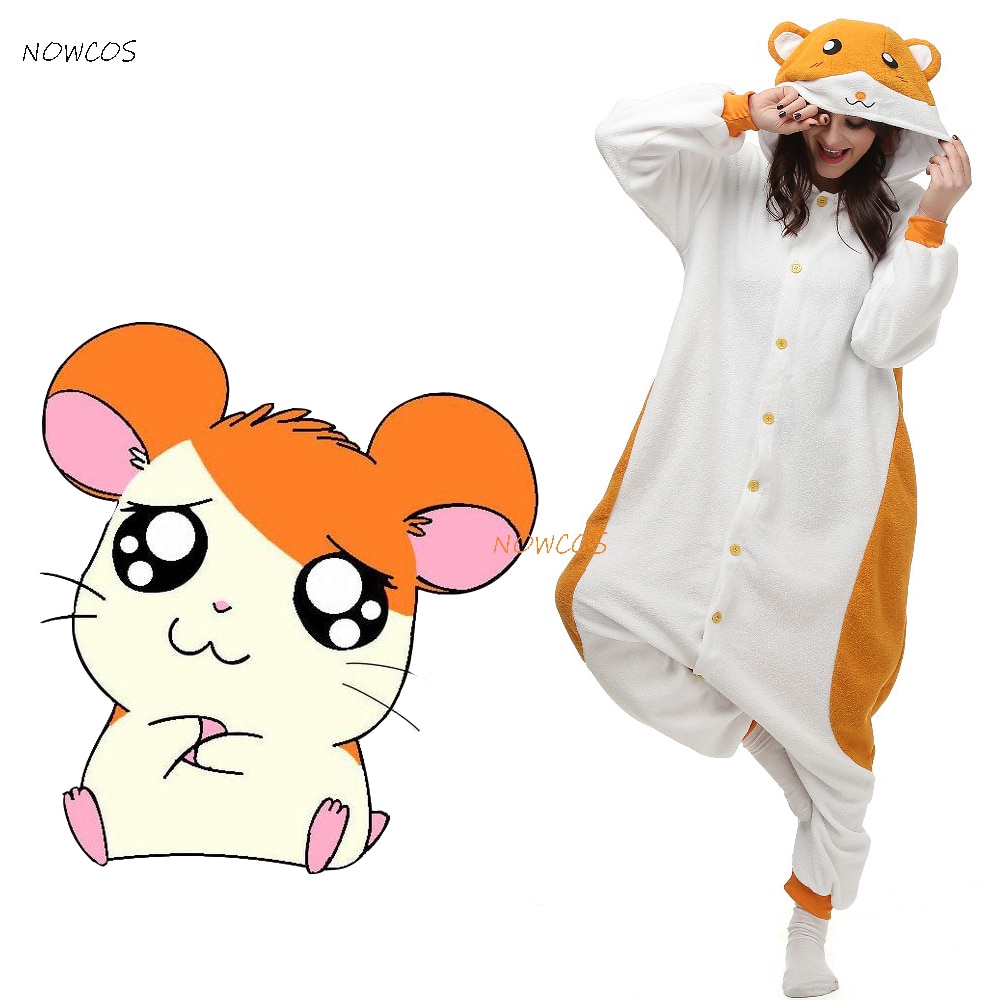 Hamster Hamtaro Pajamas Animal Winter Women Onesies Adult Cartoon Cosplay Hooded Homewear Shopee Philippines