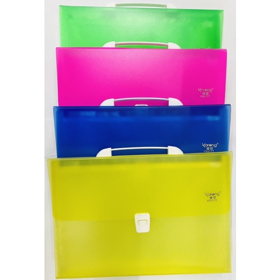 plastic expandable envelope with divider sold per piece (Random Color
