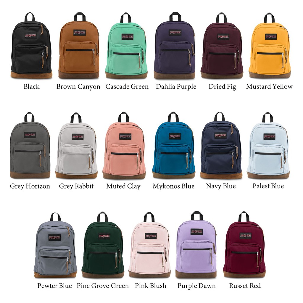 purple jansport backpack leather bottom