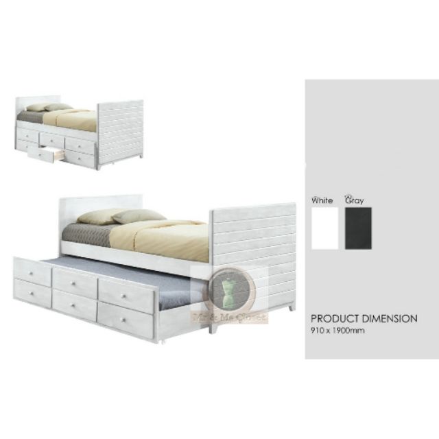 Cod Day Bed With Pull Out Drawers, Bed Frame With Pull Out Drawers