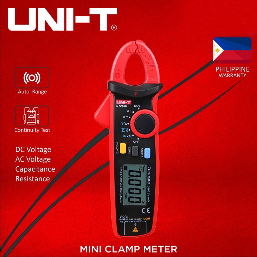 UNIT Mini Clamp Meter Multimeter TRUE RMS UT210D Multimeter Multi