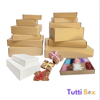 TUTTI BOX - T1/T2/Q6/B5/B9/K1 Kraft Corrugated Mailer Box Carton Packaging (Brown/White) #1