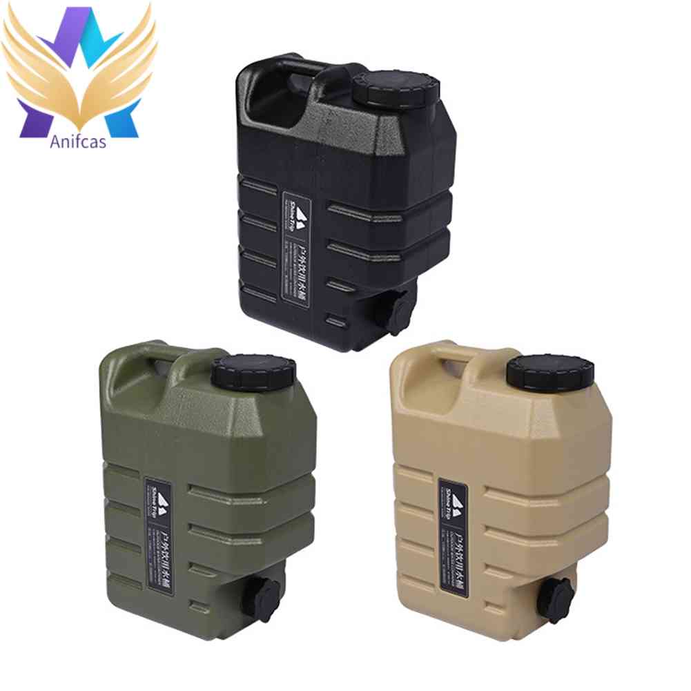 15L Camping Water Bucket Portable Water Jug with Faucet for