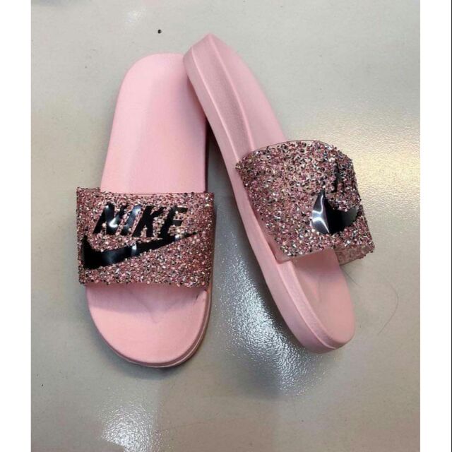 nike slides womens glitter