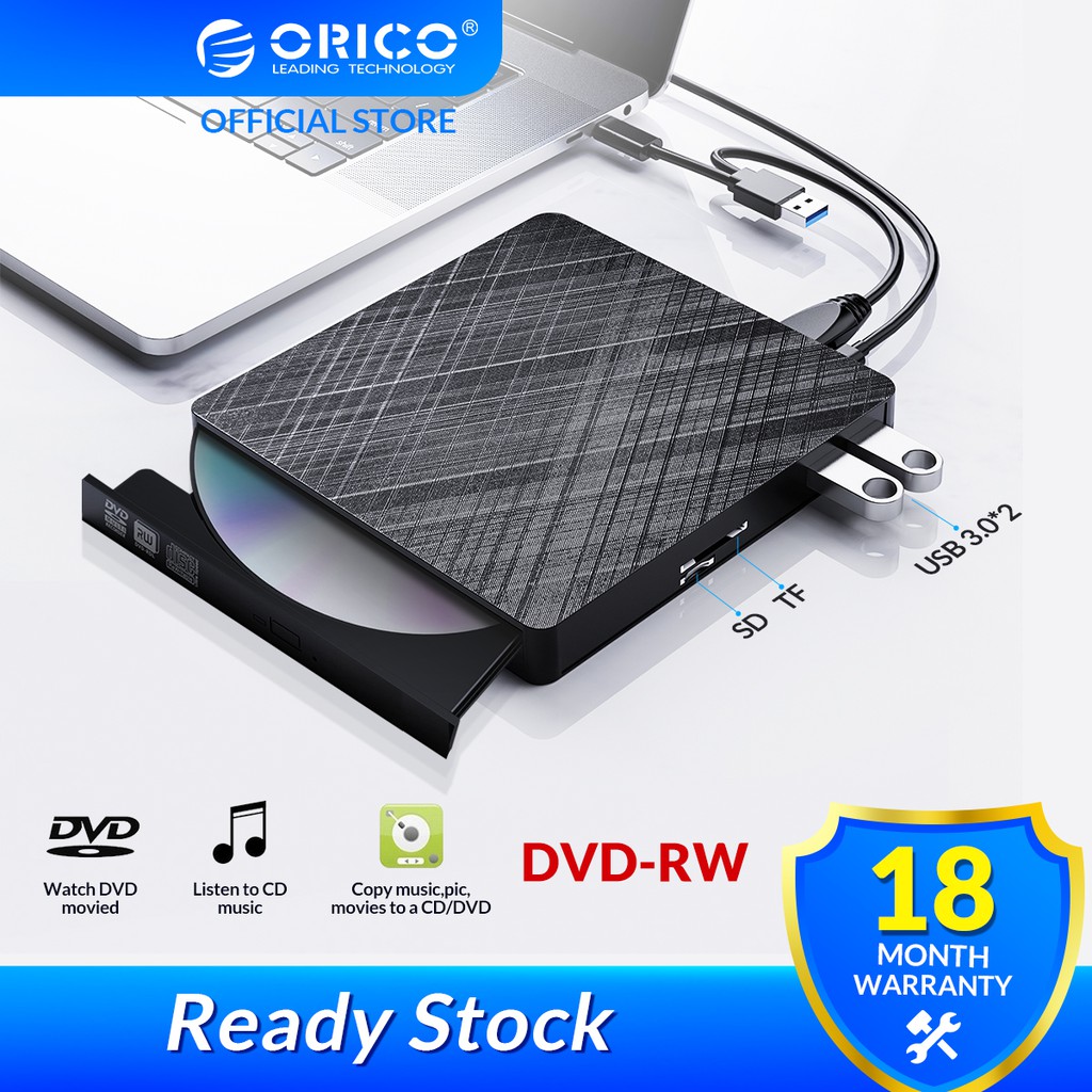 Orico External DVD Drive USB3.0 Hub TypeC DVD RW CD Burner Player