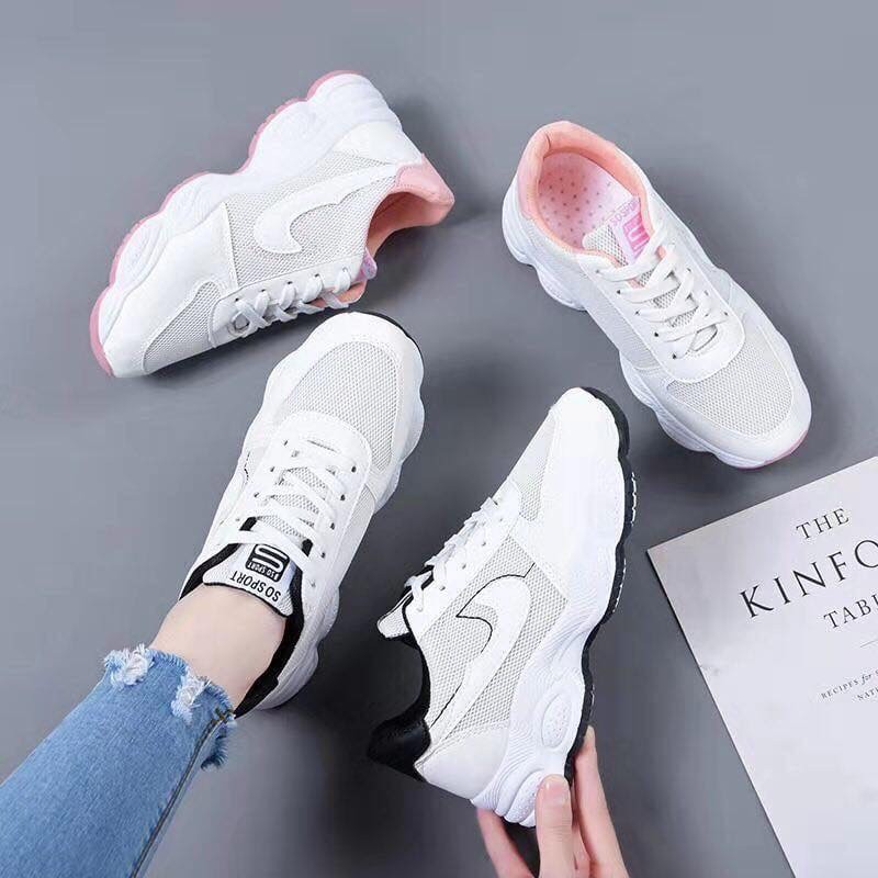 leather flat sneakers