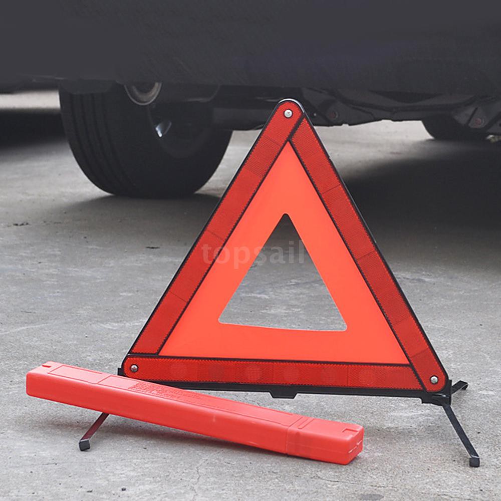 housesweet Emergency Breakdown Red Warning Sign Triangle Reflective Safety Hazard Signs with LED Light 