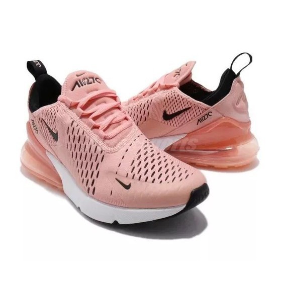 peach and black nike shoes