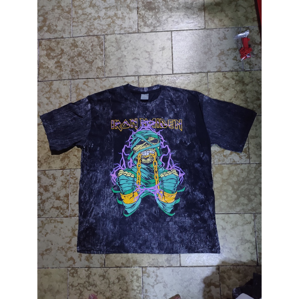 Iron Maiden Acid Wash Thailand Shirt All In Brand Shopee Philippines