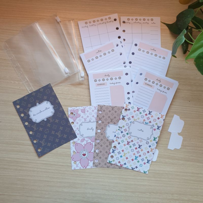 Paponei's Inserts Refill for Planners Kate Spade LV Filofax with or
