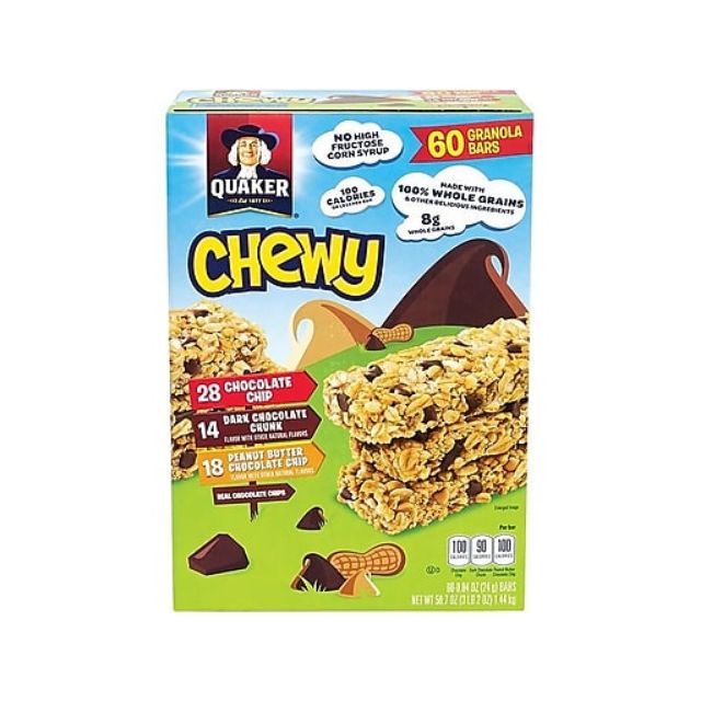 Quaker Chewy 60 Granola Bars 3flavors | Shopee Philippines