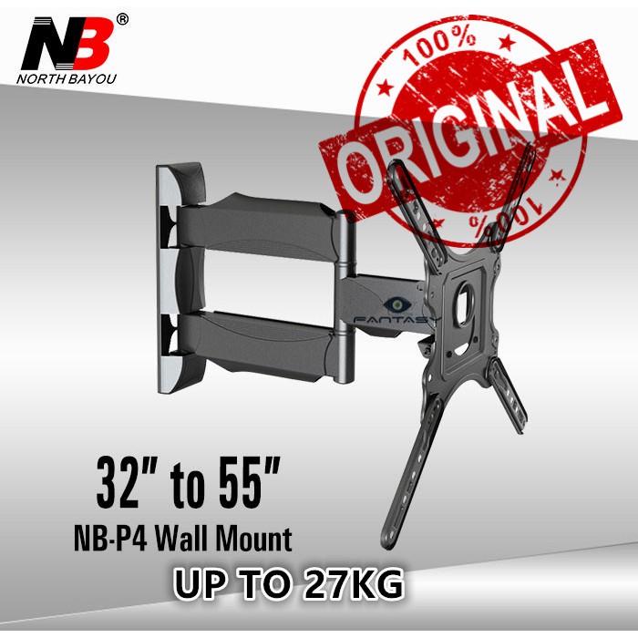 North Bayou NB P4 Full Motion Cantilever Mount 32 55 inch fits flat