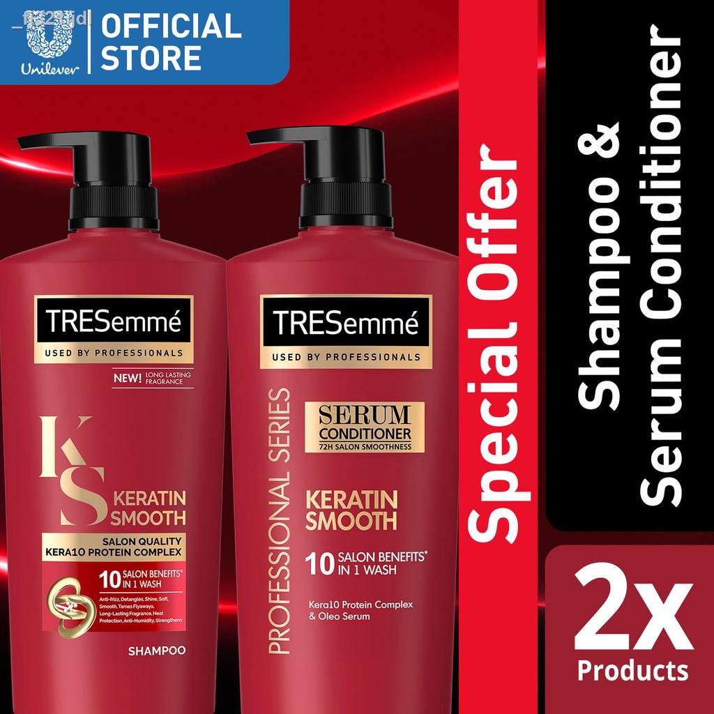 Regimen Tresemme Keratin Smooth Shampoo 620ml Serum Conditioner 650ml Shopee Philippines