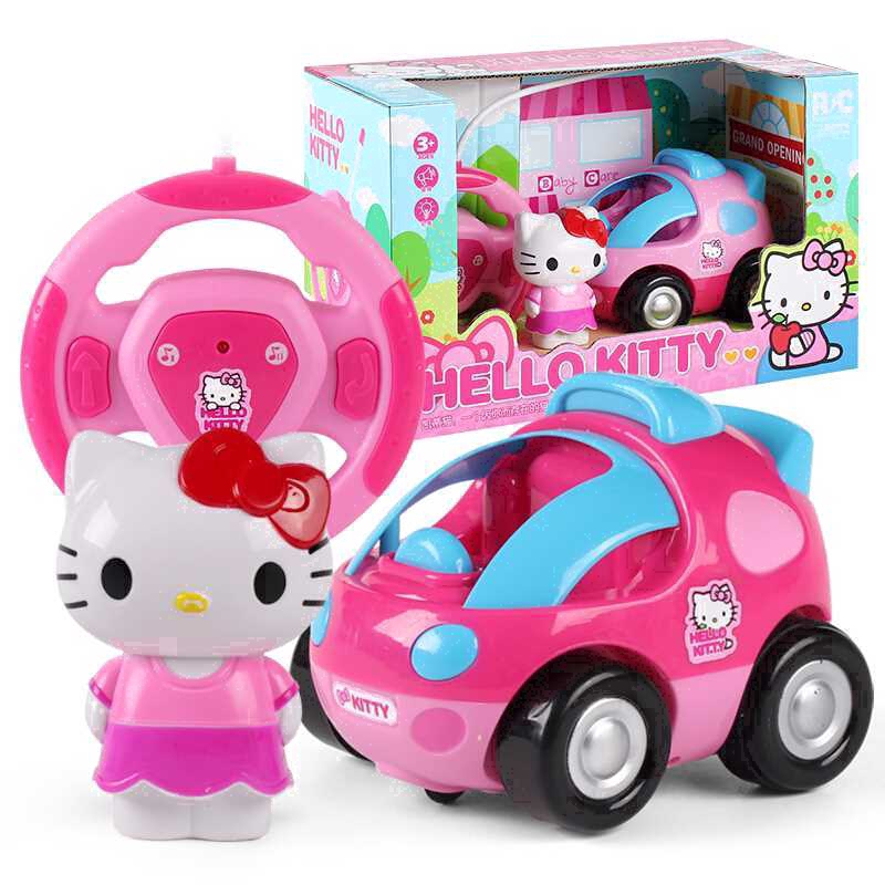 Pink Hello Kitty Cat Remote Control Car with Music & Light | Shopee ...