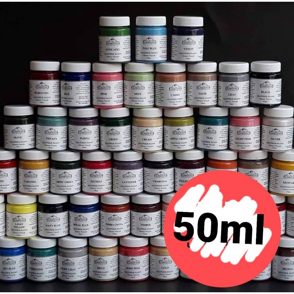 Complete Set of Glossy Leather Paint Shopee Philippines
